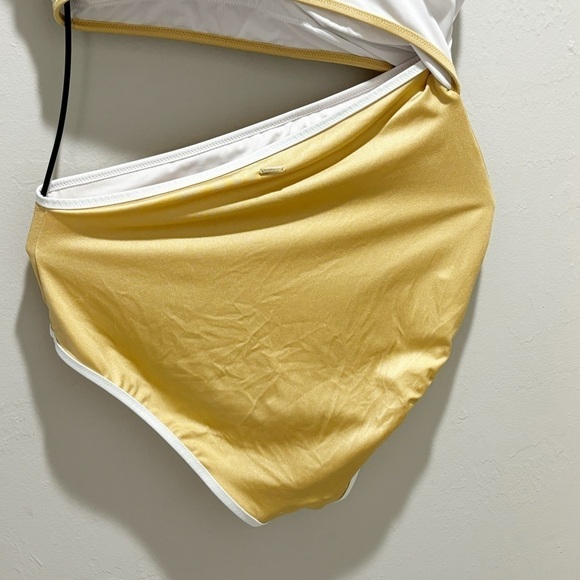 VICTORIA’S SECRET Women’s Essential Cutout One-Piece Swimsuit Gold White Sz XL - Picture 6 of 8